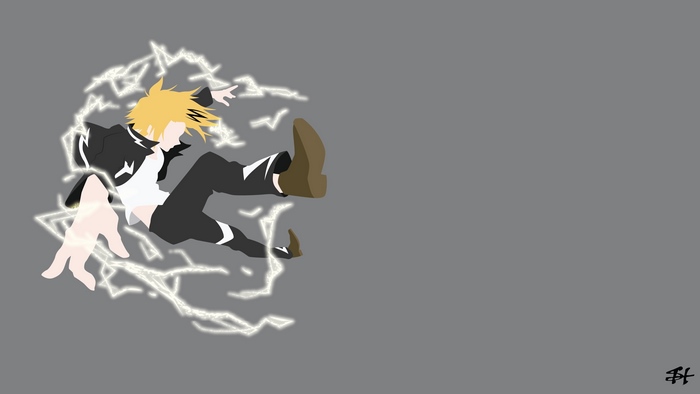 Denki Kaminari, Minimalist, [My Hero Academia], 4K
