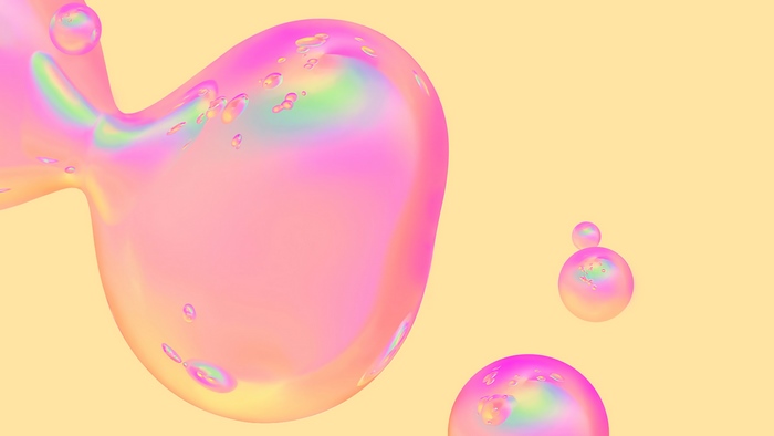 Abstract Pink Bubbles 4K