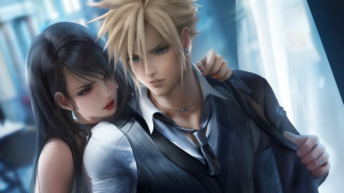 Cloud Strife, Tifa Lockhart, Final Fantasy 7 Remake, 4K