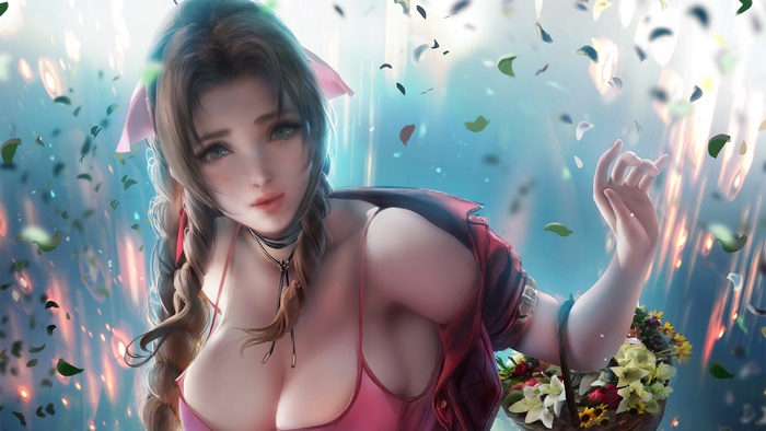 Aerith from Final Fantasy 7 Remake 4K