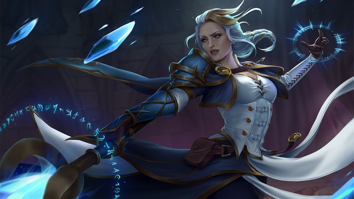 Jaina Proudmoore from WoW casting a spell