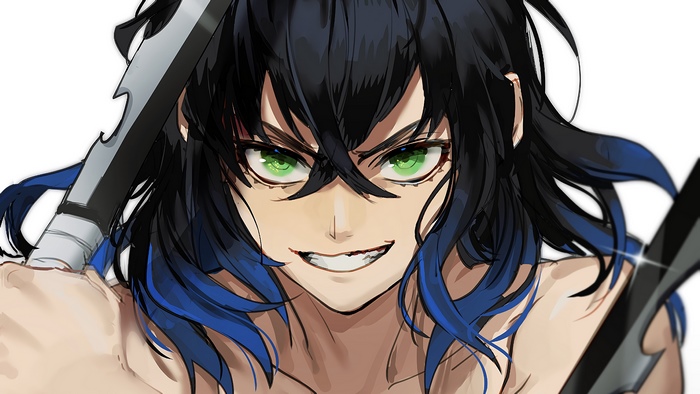 Inosuke Hashibira, Unmasked, Kimetsu no Yaiba, 4K