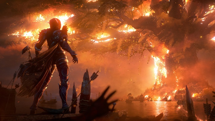 Sylvanas Windrunner, Teldrassil, Burning, WoW, 4K