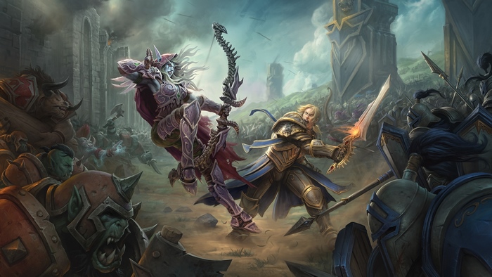 Sylvanas Windrunner and Anduin Wrynn from WoW 4K