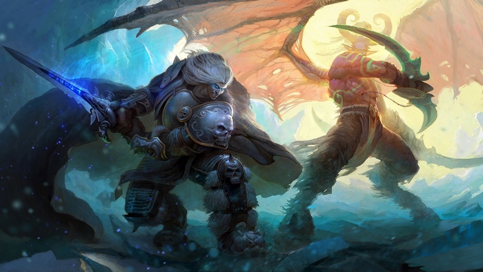 Lich King vs Illidan Stormrage from WoW 4K
