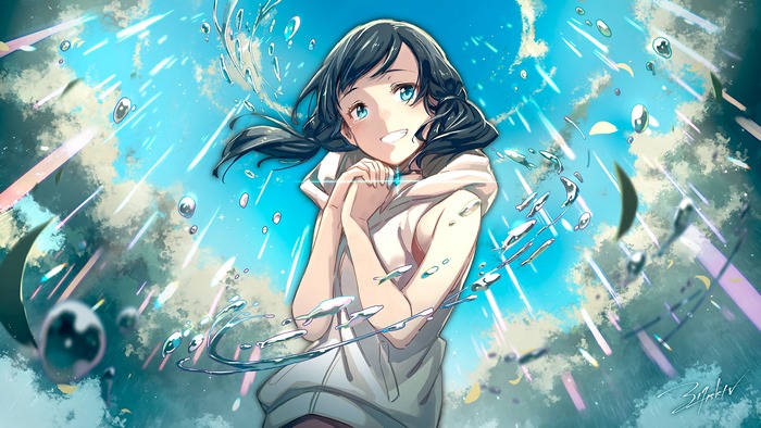 Hina Amano, Weathering With You, Rain, 4K