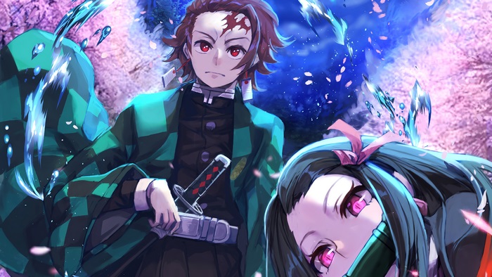 Tanjiro, Nezuko, Kimetsu no Yaiba, 4K