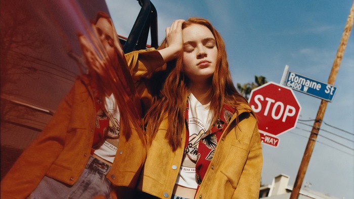 Sadie Sink on Romaine Street