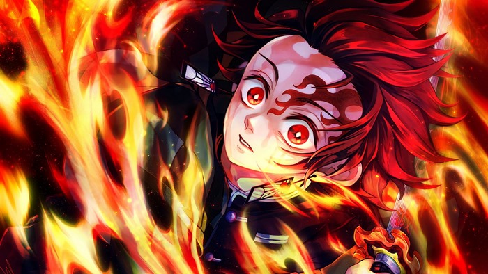 Tanjiro, Flame, Kimetsu no Yaiba, 4K