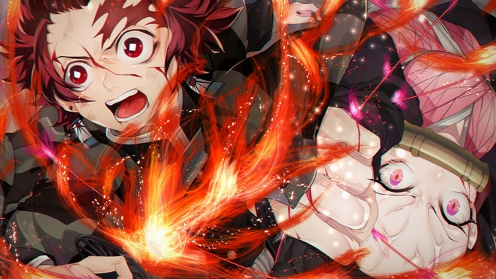 Tanjiro, Nezuko, Kimetsu no Yaiba, 4K