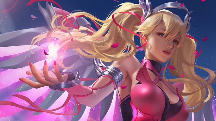 Mercy from Overwatch in Pink 4K