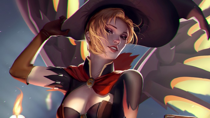 Witch Mercy from Overwatch 4K