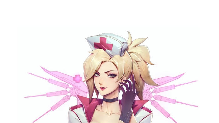 Mercy from Overwatch as a Nurse