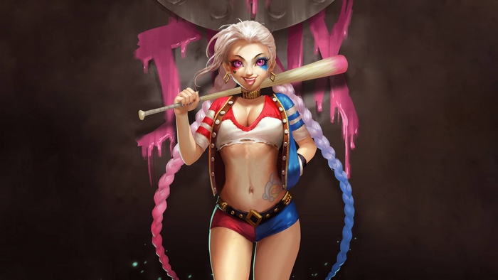 Harley Quinn from DC Comics with baseball bat