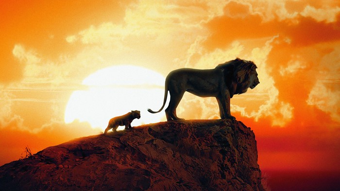 Simba and Mufasa from The Lion King 4K