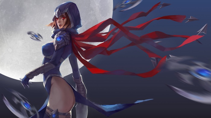 Katarina from League of Legends with daggers