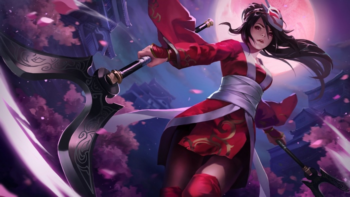 Akali from League of Legends Blood Moon 4K