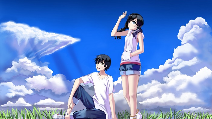 Hina Amano and Hodaka Morishima from Weathering With You in 4K