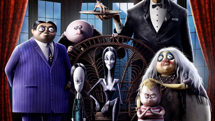 The Addams Family characters posing together