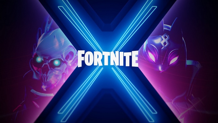 Fortnite X with Skull and Cat Characters