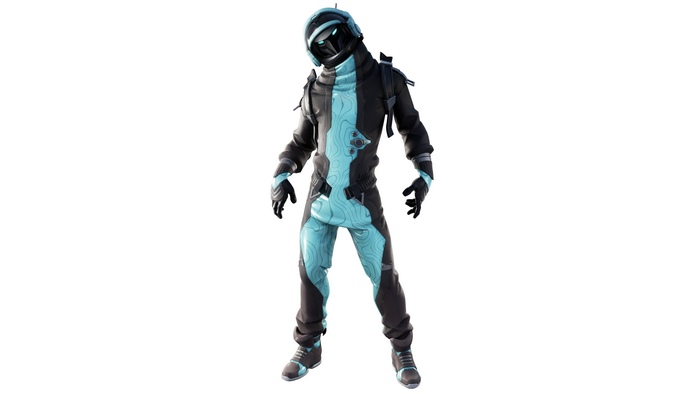 Fortnite Character in Black and Blue Suit