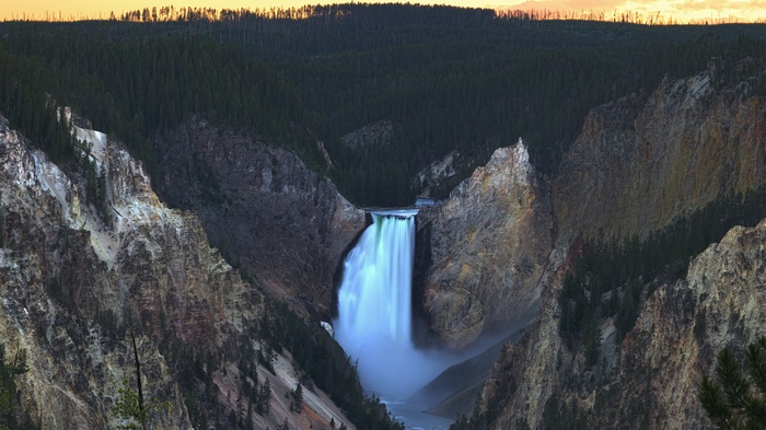 Lower Falls of the Yellowstone River in Grand Canyon of the Yellowstone