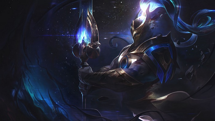 Xin Zhao from LoL, Cosmic Defender Splash Art 4K