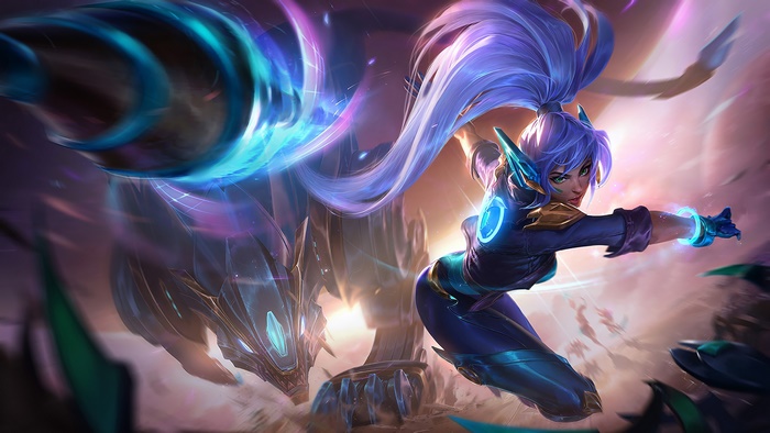 Nidalee from LoL Super Galaxy Splash Art 4K