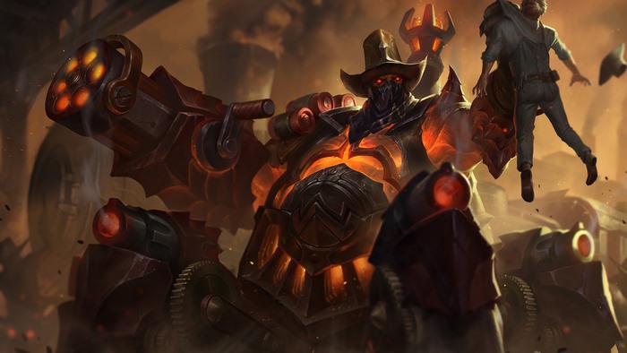 Urgot from League of Legends with a captive