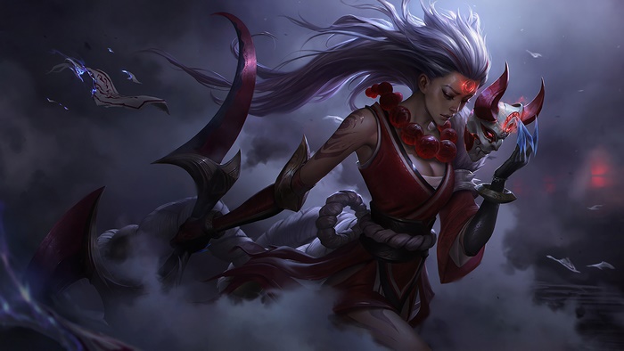 Diana from League of Legends Blood Moon Splash Art 4K