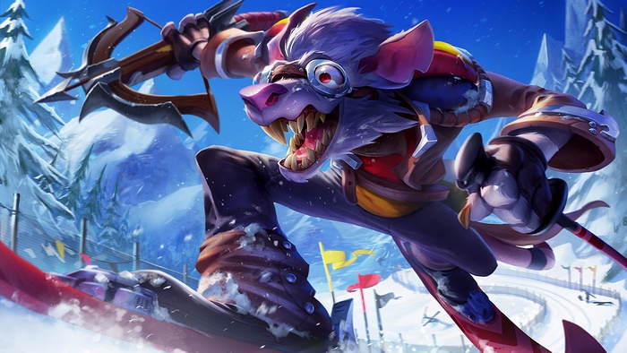 Twitch from League of Legends on skis
