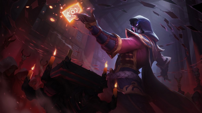 Twisted Fate from LoL Blood Moon Splash Art 4K