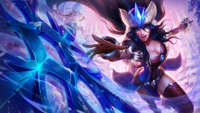 Sivir from LoL Snowstorm Splash Art 4K