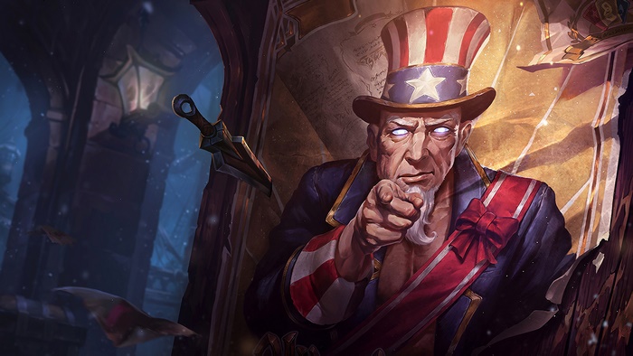 Ryze from LoL as Uncle Sam