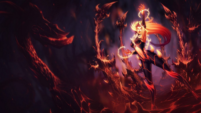 Zyra from League of Legends Wildfire Splash Art 4K