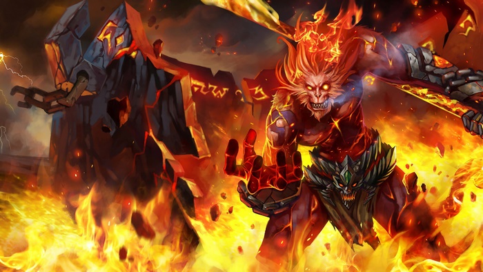 Wukong from LoL Volcanic Splash Art 4K