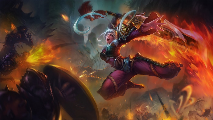Riven from LoL Dragonblade Splash Art 4K