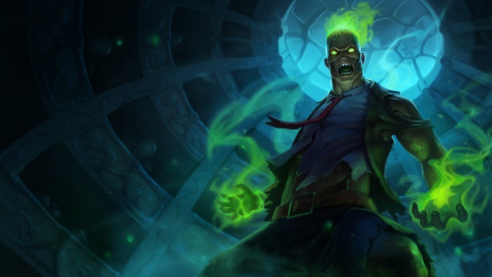Brand from LoL, Zombie Splash Art 4K