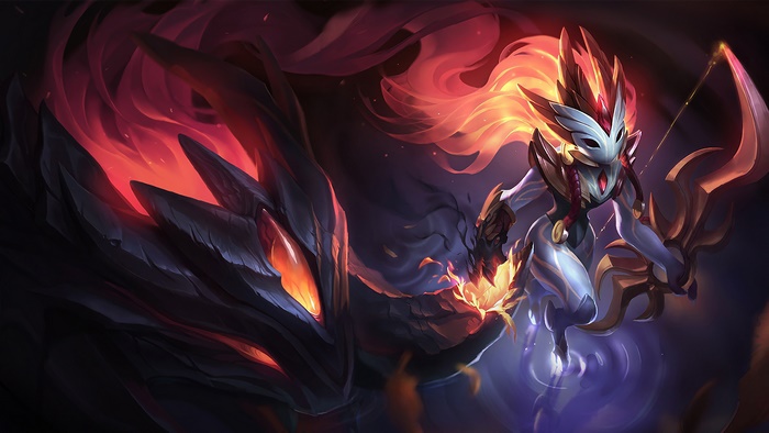 Kindred from League of Legends Shadowfire Splash Art 4K