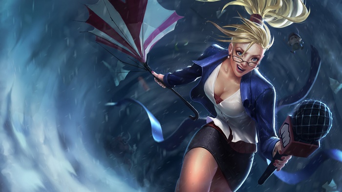 Janna from LoL Forecast Splash Art 4K