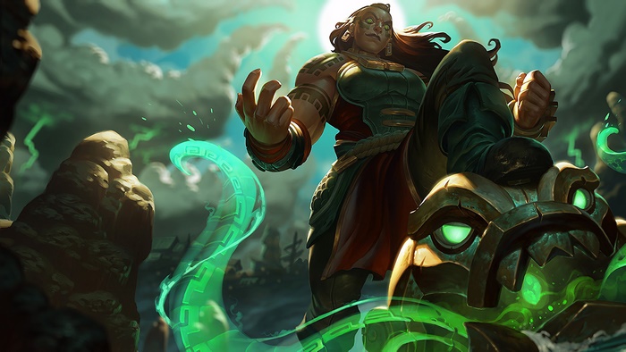 Illaoi from League of Legends Splash Art 4K