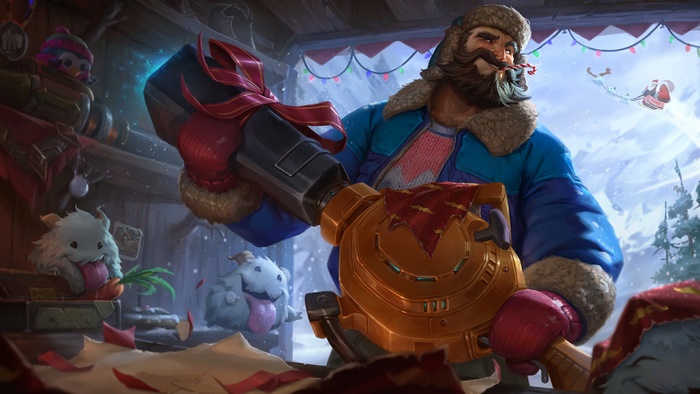 Graves from LoL Snow Day Splash Art 4K