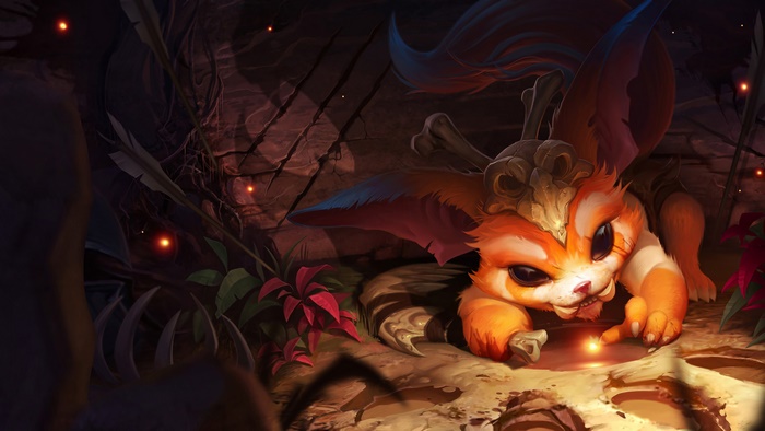 Gnar from LoL Splash Art 4K