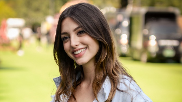 Celine Farach smiling in 4K