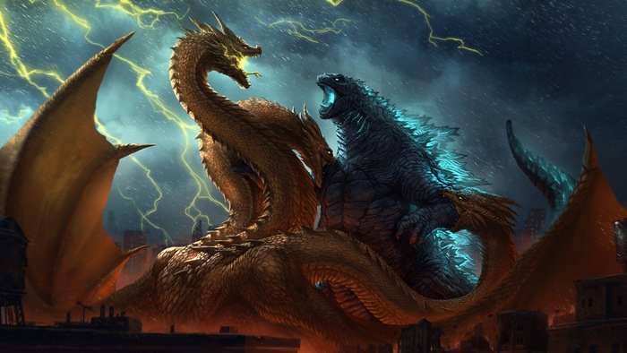 Godzilla vs King Ghidorah, Godzilla King of the Monsters, 4K
