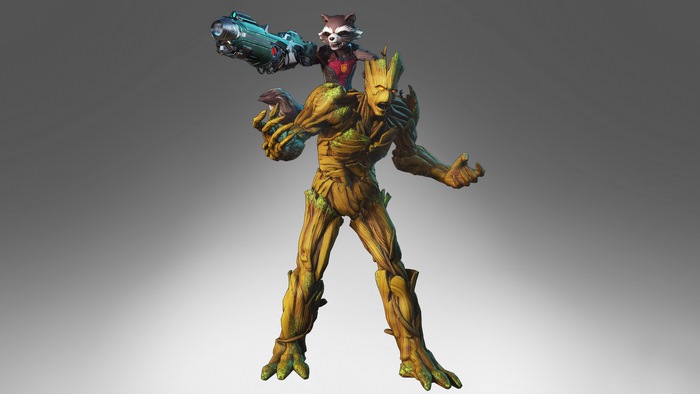 Groot and Rocket Raccoon from Guardians of the Galaxy