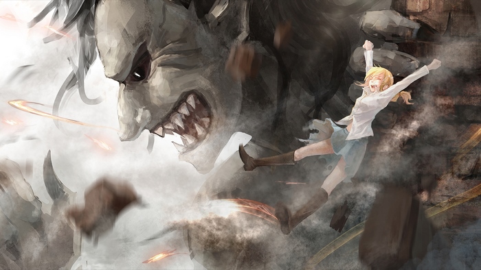 Ymir and Krista Lenz from Attack on Titan 4K