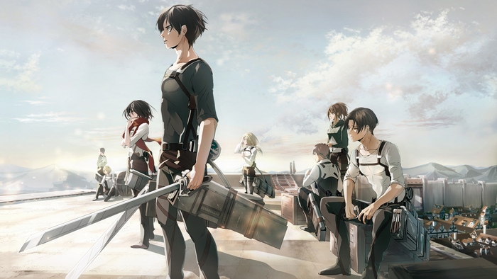 Eren, Levi, Attack on Titan, 4K
