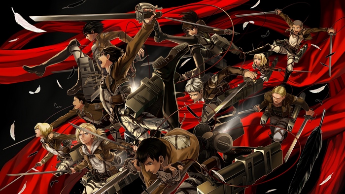 Attack on Titan Characters in Action 4K