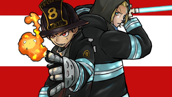 Shinra Kusakabe and Benimaru Shinmon from Fire Force